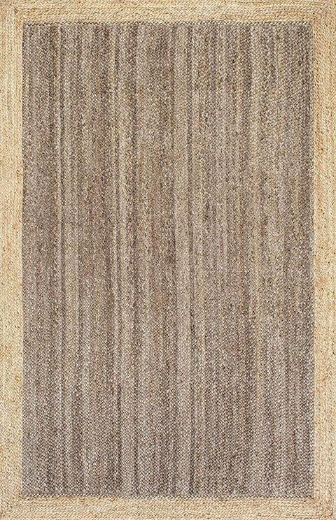 Striped Braided Jute Runner Rug