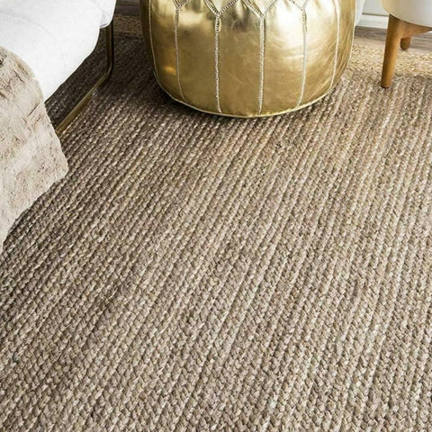 Striped Braided Jute Runner Rug
