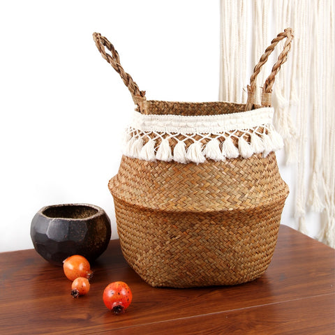 Potted Woven Storage Blank Basket