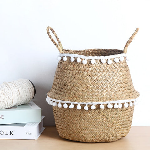 Potted Woven Storage Blank Basket