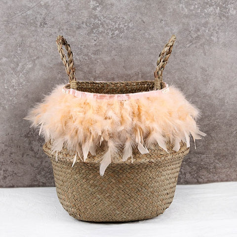 Potted Woven Storage Blank Basket