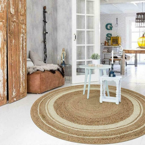 Jute Beige Round Rugs