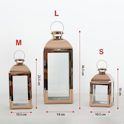 Nordic Lantern Silver-Gold Candlestick - Hyggeh