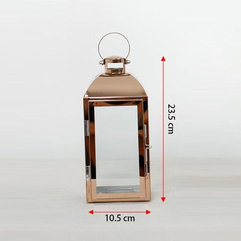 Nordic Lantern Silver-Gold Candlestick - Hyggeh