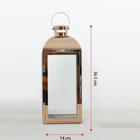 Nordic Lantern Silver-Gold Candlestick - Hyggeh