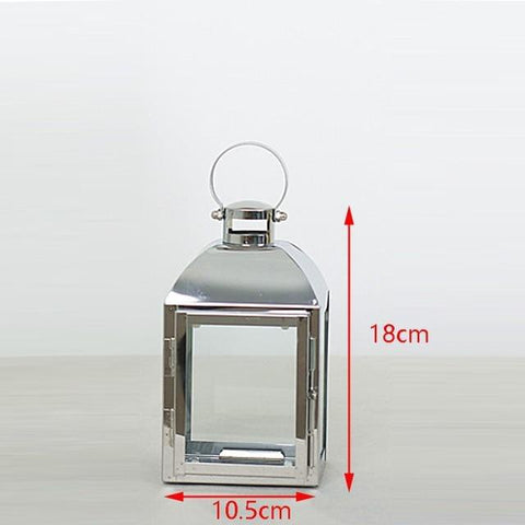Nordic Lantern Silver-Gold Candlestick - Hyggeh