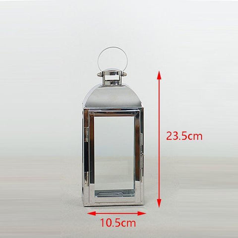 Nordic Lantern Silver-Gold Candlestick - Hyggeh