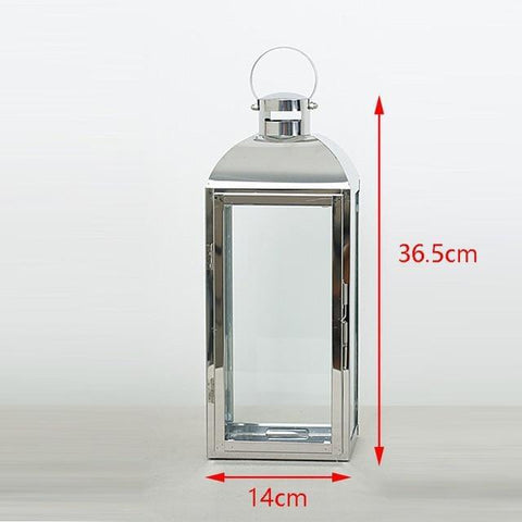 Nordic Lantern Silver-Gold Candlestick - Hyggeh