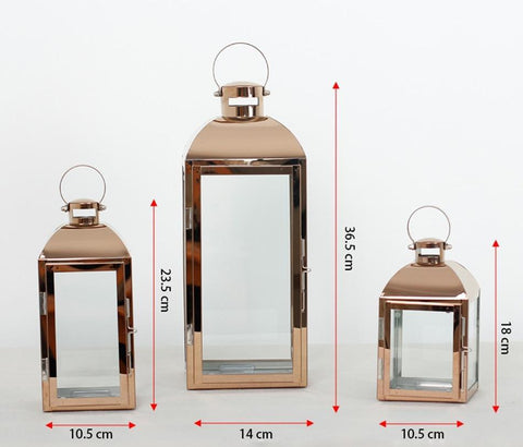 Nordic Lantern Silver-Gold Candlestick - Hyggeh