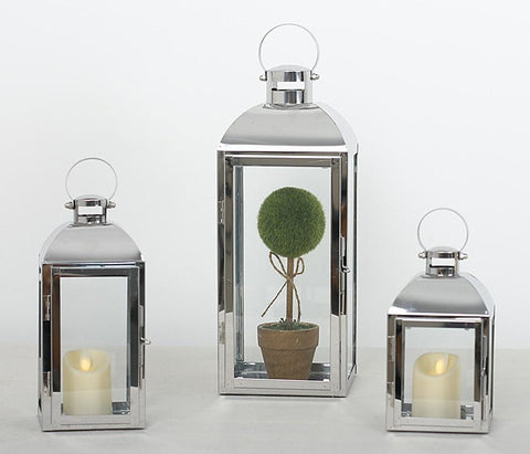 Nordic Lantern Silver-Gold Candlestick - Hyggeh