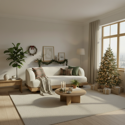 The Nordic Elegance Three-Seat Sofa