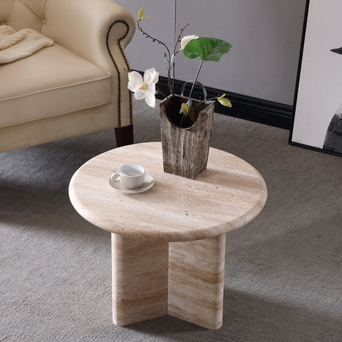 Traventine Side Table