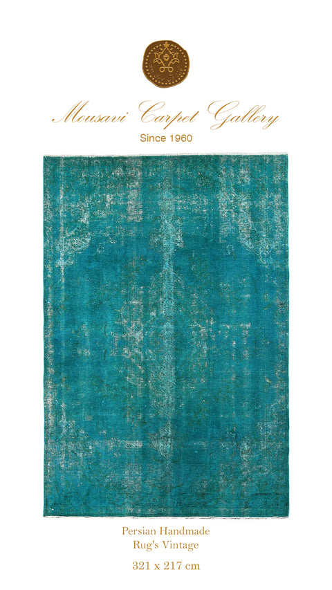 Abstract Hand-Knotted Vintage Persian Rug - Hyggeh