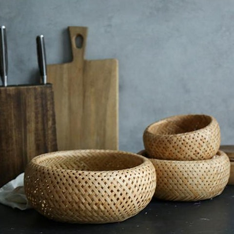 Bamboo Basket Kitchen Storage - Hyggeh