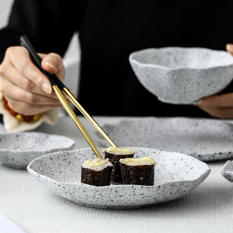 Pattern Ceramic Food Plate Tableware Dinner - Hyggeh