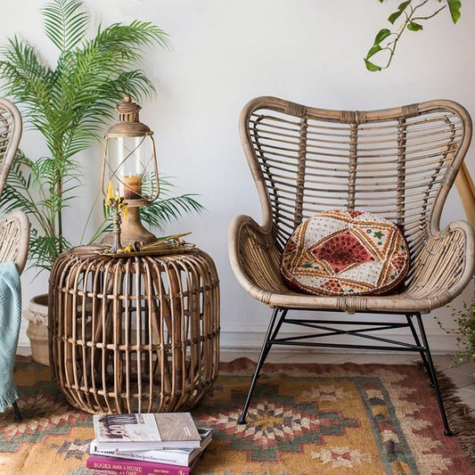 Southeast Asian style natural rattan coffee table - Hyggeh