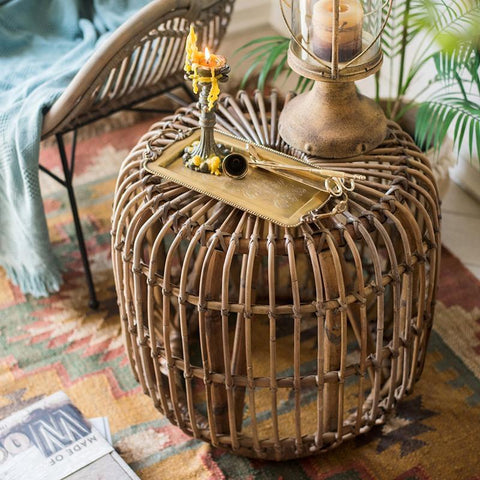 Southeast Asian style natural rattan coffee table - Hyggeh