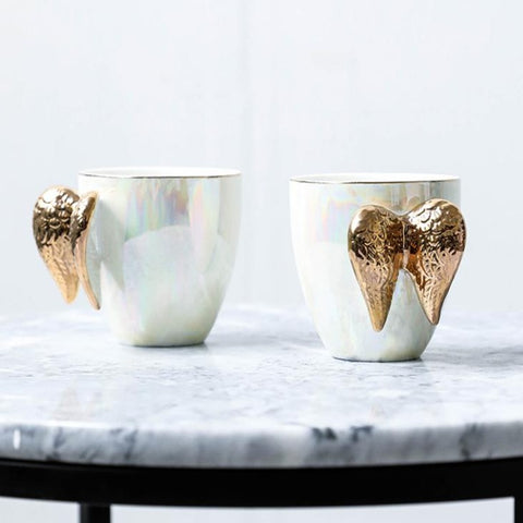 Nordic Wing Gold Angel  Ceramic Mug - Hyggeh