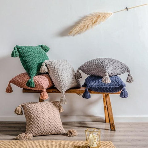 Soft Knit Cushion Solid Cover - Hyggeh