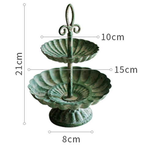 2-tiered Tray Antique Snack Plate - Hyggeh
