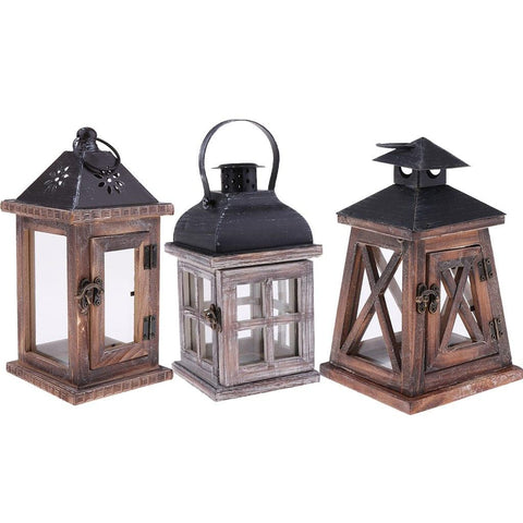 Rustic Vintage Wooden Lantern - Hyggeh