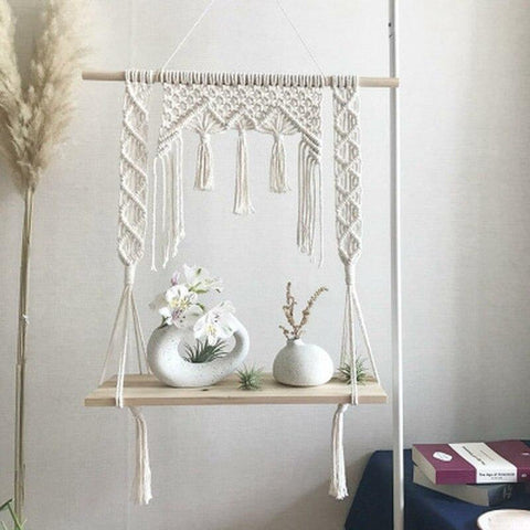 Handmade Macrame Knots Hanging Planter Basket - Hyggeh