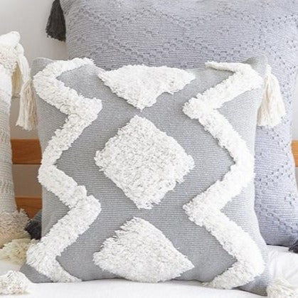 Cushion Nordic Tufted Tassel Morocco - Hyggeh