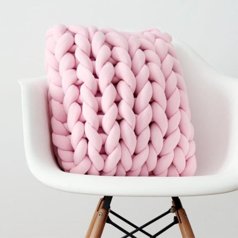 Handmade Chunky Wool Pillow Chair Cushion