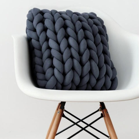 Handmade Chunky Wool Pillow Chair Cushion