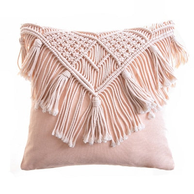 Hand-Woven Macrame Cotton Cushion Cover Five - Hyggeh