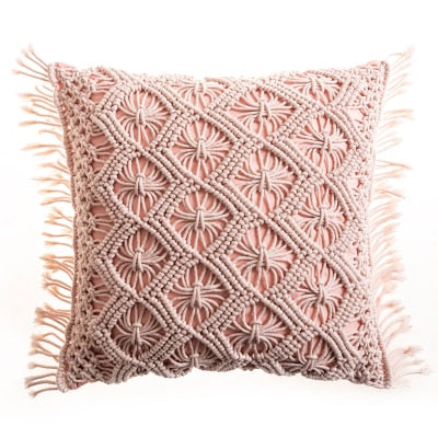 Hand-Woven Macrame Cotton Cushion Cover One - Hyggeh