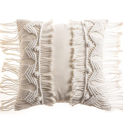 Hand-Woven Macrame Cotton Cushion Cover Two - Hyggeh