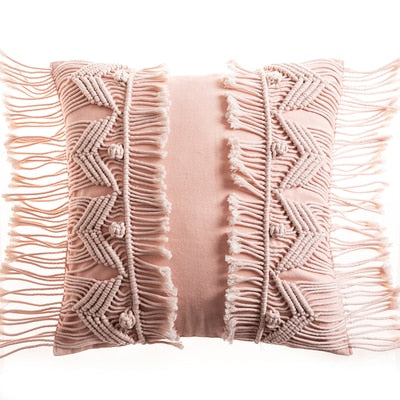 Hand-Woven Macrame Cotton Cushion Cover Two - Hyggeh