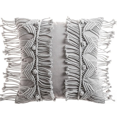 Hand-Woven Macrame Cotton Cushion Cover Two - Hyggeh