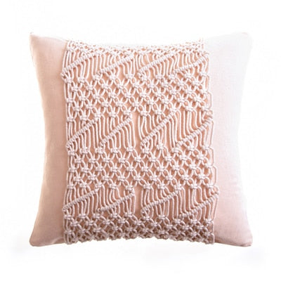 Hand-Woven Macrame Cotton Cushion Cover Four - Hyggeh