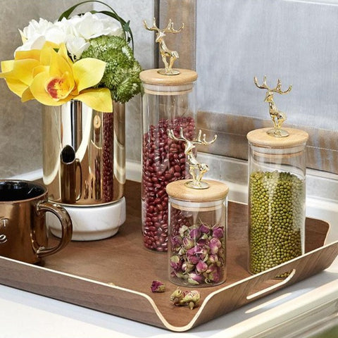 European Golden Deer Tea Candy Jar - Hyggeh