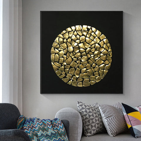 Abstract Amazon Gold Luxury Posters Nordic Canvas Art Painting - Hyggeh