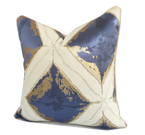 Nordic rice golden geometry European flower luxury pillow - Hyggeh