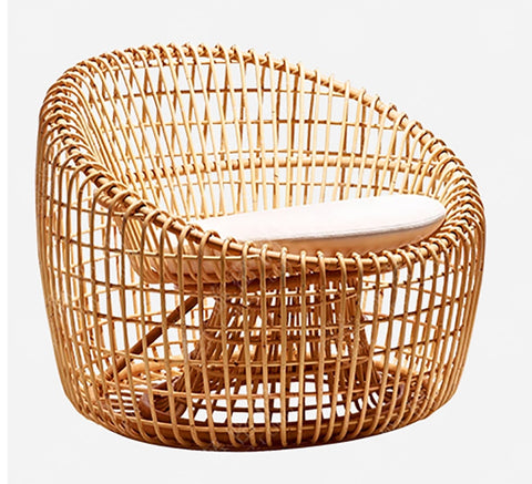 Wicker Hygge Ball Chair Natural Rattan - Hyggeh