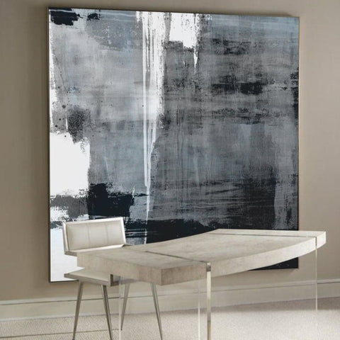 Minimalist Black & White Painting Canvas - Hyggeh