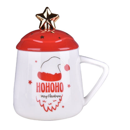 Santa Cartoon Christmas Ceramic Cup - Hyggeh