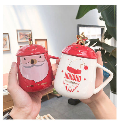 Santa Cartoon Christmas Ceramic Cup - Hyggeh