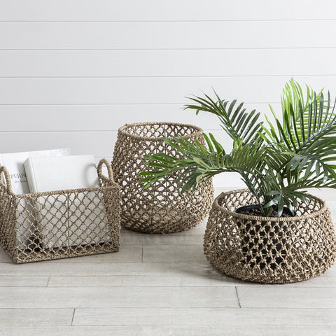 Handmade Woven Natural Plant Decorative Basket - Hyggeh