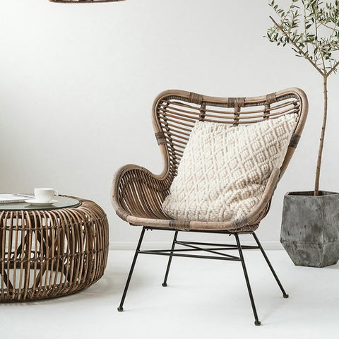 Retro Rattan Handmade Lounge Chairs - Hyggeh