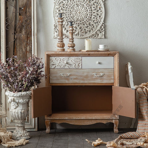 Retro Carved Console Table