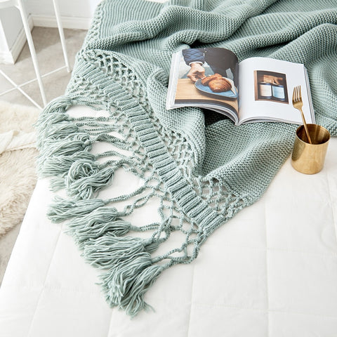 Hand-knotted Tass-Sofa Blanket