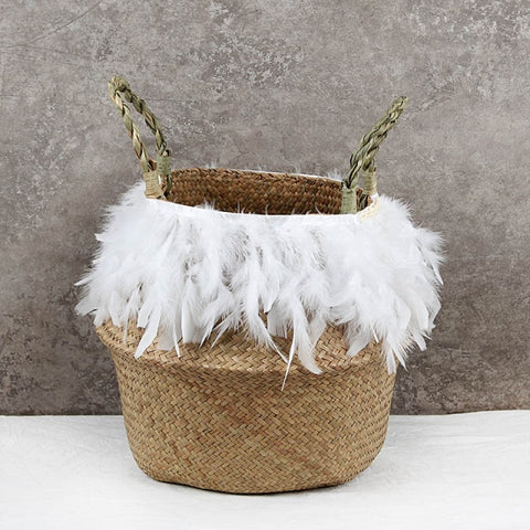 Potted Woven Storage Blank Basket
