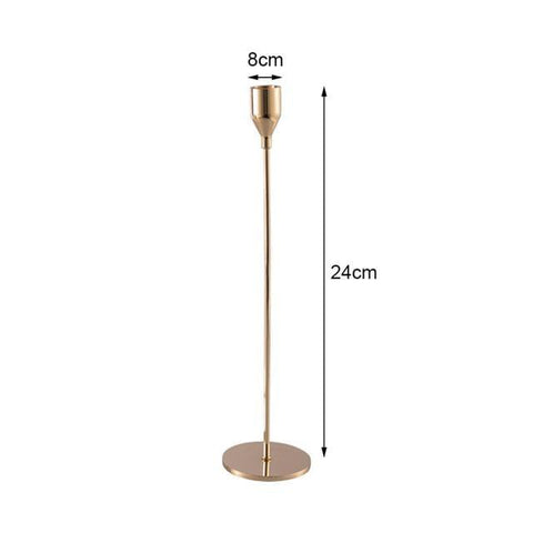 MoonVin Simple Hygge Golden Metal Candle Holders - Hyggeh