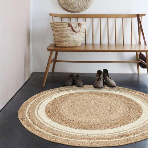 Natural Jute handmade knitted Carpet - Hyggeh